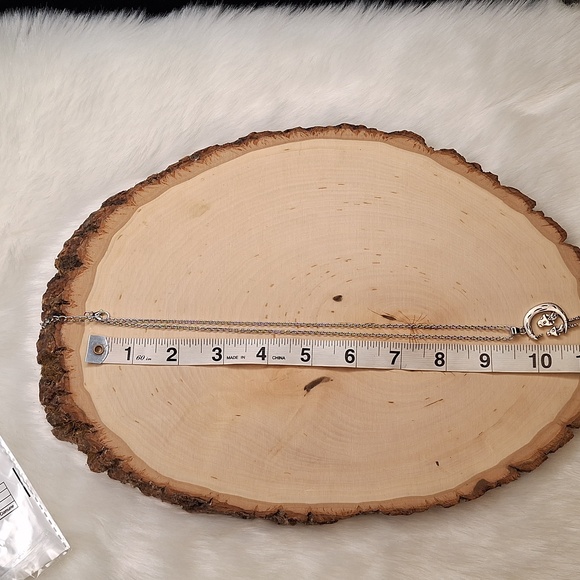 Moon & Mushrooms Boho Silvery Pendant Necklace (new in package) - Picture 6 of 7